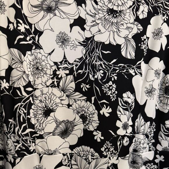 NWT Talbots Size 2X Plus Size Black White Floral Print Tank Maxi Dress - Picture 3 of 12